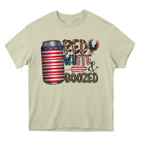 Mossy red white  boozed Heavy Core Tee - CowhideDigitalArt