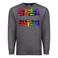 Charcoal Heather custom name crayons Premium Sweatshirt - texasbilliewilder