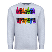Heather Grey custom name crayons Premium Sweatshirt - texasbilliewilder