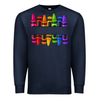 Navy custom name crayons Premium Sweatshirt - texasbilliewilder