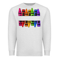 Oatmeal Heather custom name crayons Premium Sweatshirt - texasbilliewilder