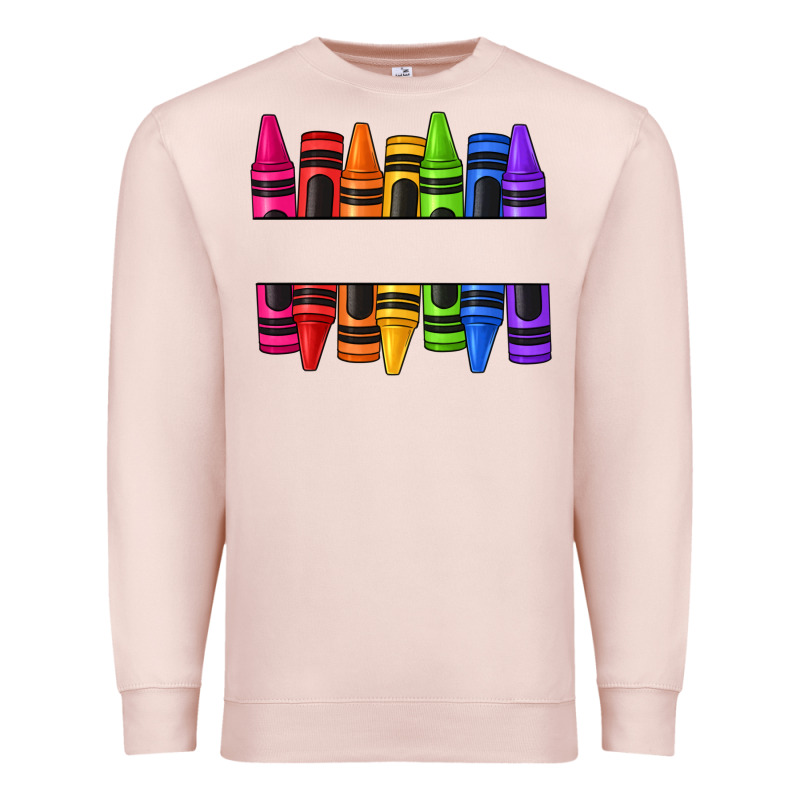 Custom Name Crayons Premium Sweatshirt by texasbilliewilder | Teevron