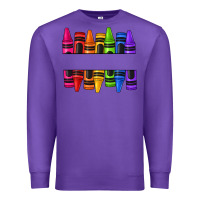 Purple custom name crayons Premium Sweatshirt - texasbilliewilder