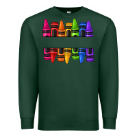 Sports Green custom name crayons Premium Sweatshirt - texasbilliewilder