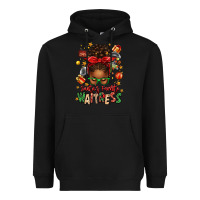 Black santa's favorite waitress messy bun Heavyweight Hoodie - texasbilliewilder