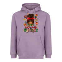 Lavender santa's favorite waitress messy bun Heavyweight Hoodie - texasbilliewilder