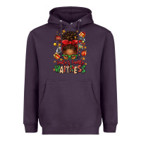 Plum santa's favorite waitress messy bun Heavyweight Hoodie - texasbilliewilder