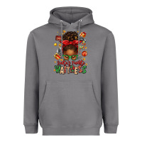 Santa's Favorite Waitress Messy Bun Heavyweight Hoodie | Teevron