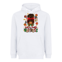 White santa's favorite waitress messy bun Heavyweight Hoodie - texasbilliewilder