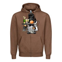 Chestnut waiter gnome Zipper Hoodie - BarkalooDesign