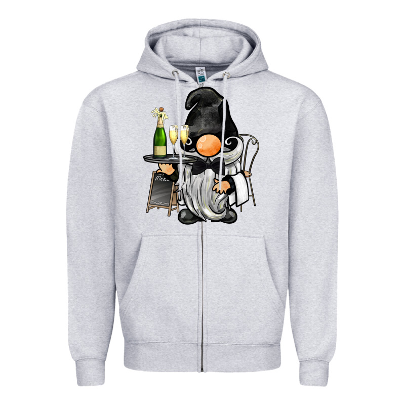 Waiter Gnome Zipper Hoodie by BarkalooDesign | Teevron