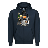 Navy waiter gnome Zipper Hoodie - BarkalooDesign