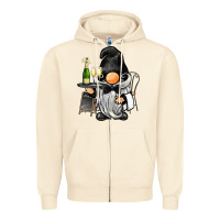 Sandshell waiter gnome Zipper Hoodie - BarkalooDesign
