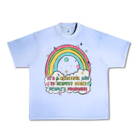 Grape Ice beautiful day to respect pronouns Urban Heavy Tee - MaliasSmallBusiness