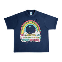 Navy beautiful day to respect pronouns Urban Heavy Tee - MaliasSmallBusiness
