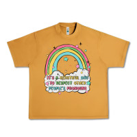 Peanut Butter beautiful day to respect pronouns Urban Heavy Tee - MaliasSmallBusiness
