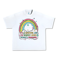 White beautiful day to respect pronouns Urban Heavy Tee - MaliasSmallBusiness