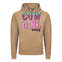 Vintage Coffee cowgirl sassy with pink cowgirl Vintage Hoodie - NancyCooperArtShop