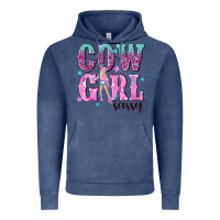 Vintage Denim cowgirl sassy with pink cowgirl Vintage Hoodie - NancyCooperArtShop