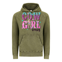 Vintage Olive cowgirl sassy with pink cowgirl Vintage Hoodie - NancyCooperArtShop