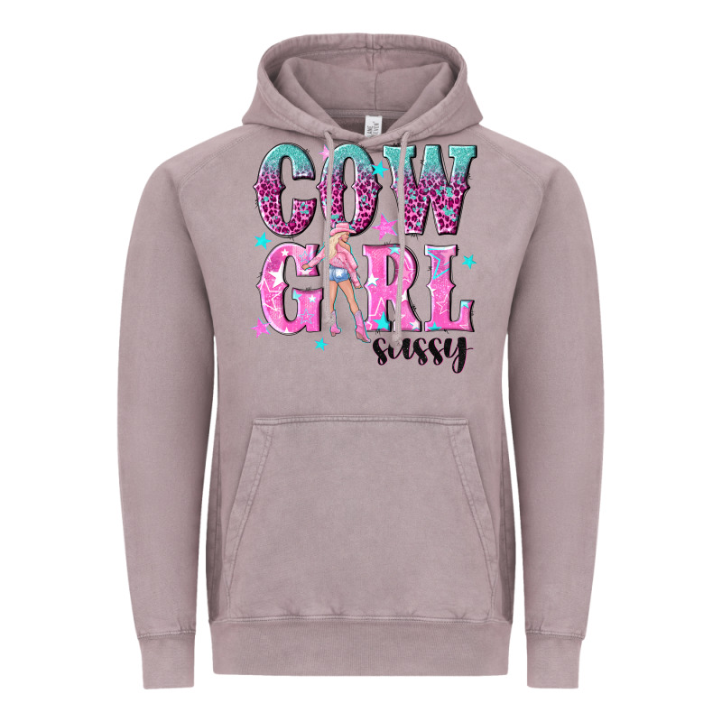 Cowgirl Sassy With Pink Cowgirl Vintage Hoodie by NancyCooperArtShop | Teevron