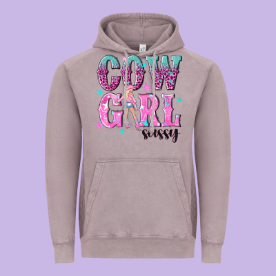 Cowgirl Sassy With Pink Cowgirl Vintage Hoodie Designed By Nancycooperartshop