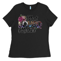 Black most loved mother Ladies Tee - SublimationCraftShop