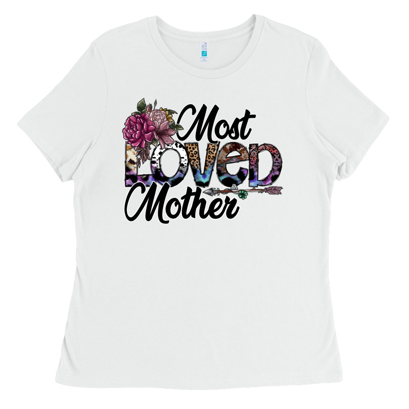 Most Loved Mother Ladies Tee by SublimationCraftShop | Teevron