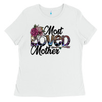 White most loved mother Ladies Tee - SublimationCraftShop