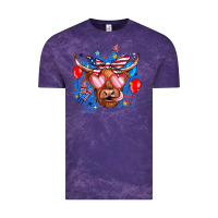 Cloud Purple western america cow Vintage Tee - JahusDesignShop