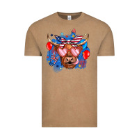 Vintage Coffee western america cow Vintage Tee - JahusDesignShop