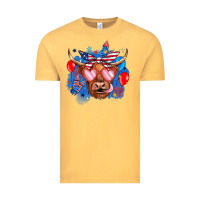 Vintage Mustard western america cow Vintage Tee - JahusDesignShop