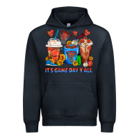 Navy It's Game Day Y'all Basketball Coffee Cups Urban Hoodie - FaDigitalArtStudio