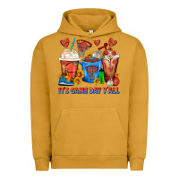 Pigment Peanut Butter It's Game Day Y'all Basketball Coffee Cups Urban Hoodie - FaDigitalArtStudio