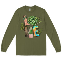 Army Green plant love Long Sleeve Tee - NancyCooperArtShop