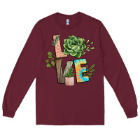Burgundy plant love Long Sleeve Tee - NancyCooperArtShop