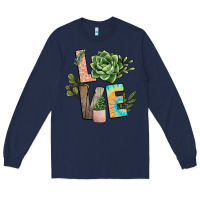 Navy plant love Long Sleeve Tee - NancyCooperArtShop
