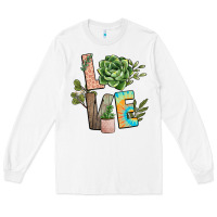 White plant love Long Sleeve Tee - NancyCooperArtShop