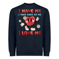 Navy i have me i take care of me i love me Heavyweight Sweatshirt - MaliasSmallBusiness