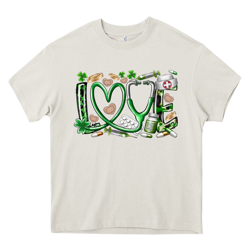 St.patricks Love Nurse Heavy Core Tee by RacoonDesign | Teevron