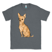Charcoal Heather chihuahua Classic Tee - MaliasSmallBusiness