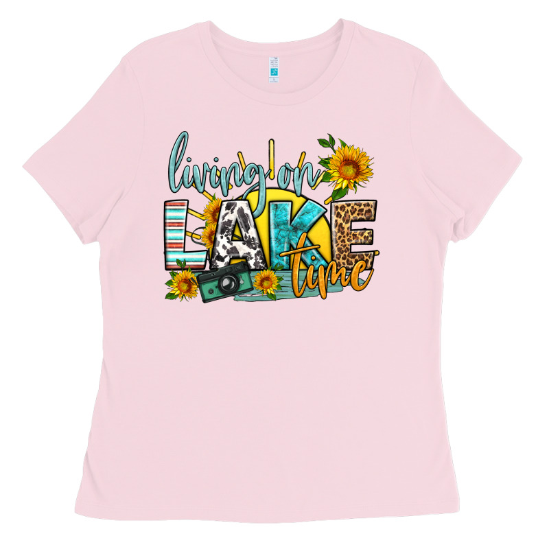 Living On Lake Time Ladies Tee by HRA Design Shop | Teevron