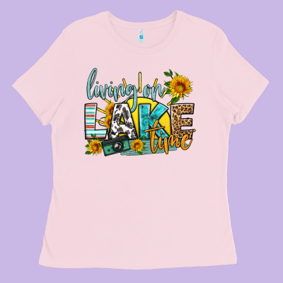 Living On Lake Time Ladies Tee Designed By Hra Design Shop
