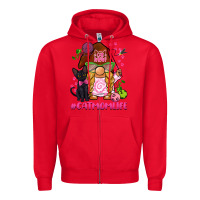 Red cat mom  life gnome Zipper Hoodie - BarkalooDesign