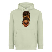 Matcha afro messy bun leopard bow Heavyweight Hoodie - texasbilliewilder