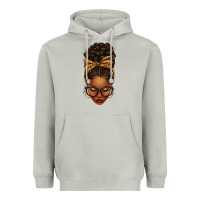Moon Dust afro messy bun leopard bow Heavyweight Hoodie - texasbilliewilder
