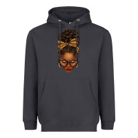 Smoke afro messy bun leopard bow Heavyweight Hoodie - texasbilliewilder