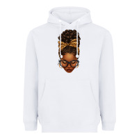 White afro messy bun leopard bow Heavyweight Hoodie - texasbilliewilder
