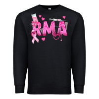 Black breast cancer rma registered medical assistant Premium Sweatshirt - texasbilliewilder