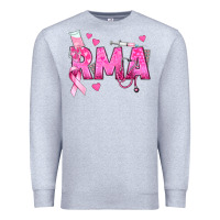 Heather Grey breast cancer rma registered medical assistant Premium Sweatshirt - texasbilliewilder